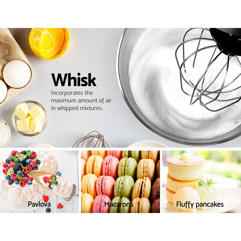 Devanti Electric Stand Mixer Food Mixers Egg Beater Kitchen Cake Aid Whisk Bowl