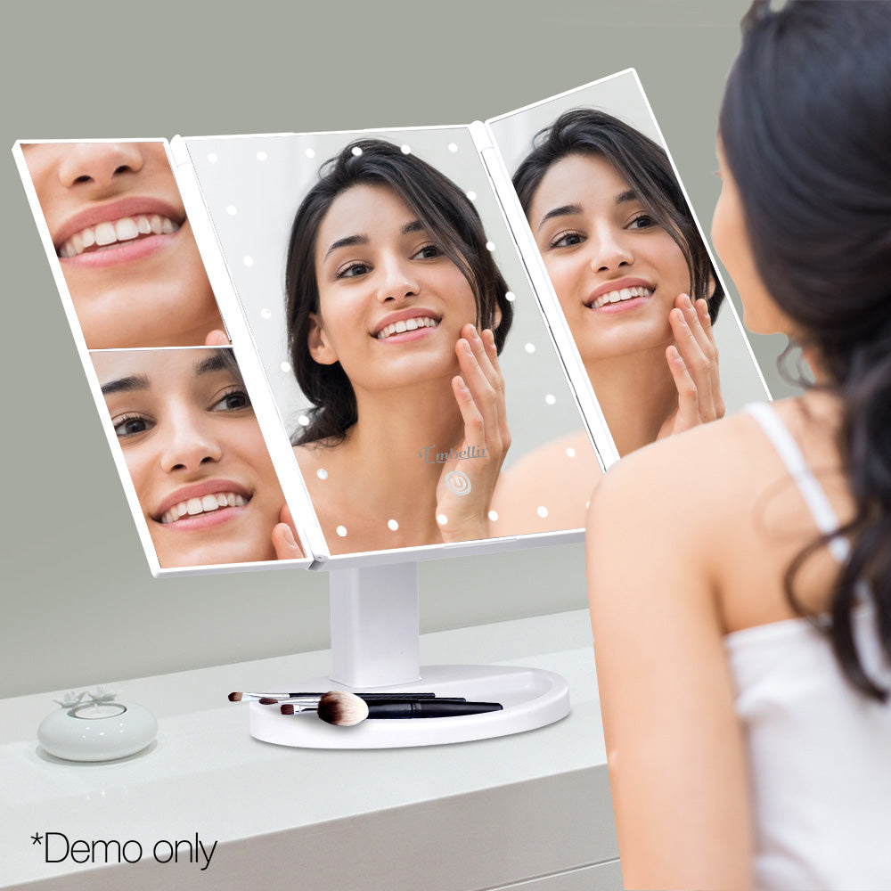 Embellir LED Tri-Fold Make Up Mirror