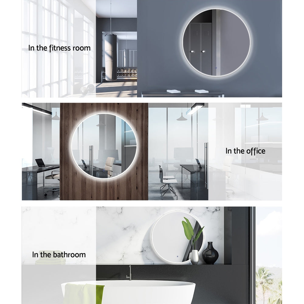 Embellir LED Wall Mirror Bathroom Mirrors With Light Decorative 50CM Round