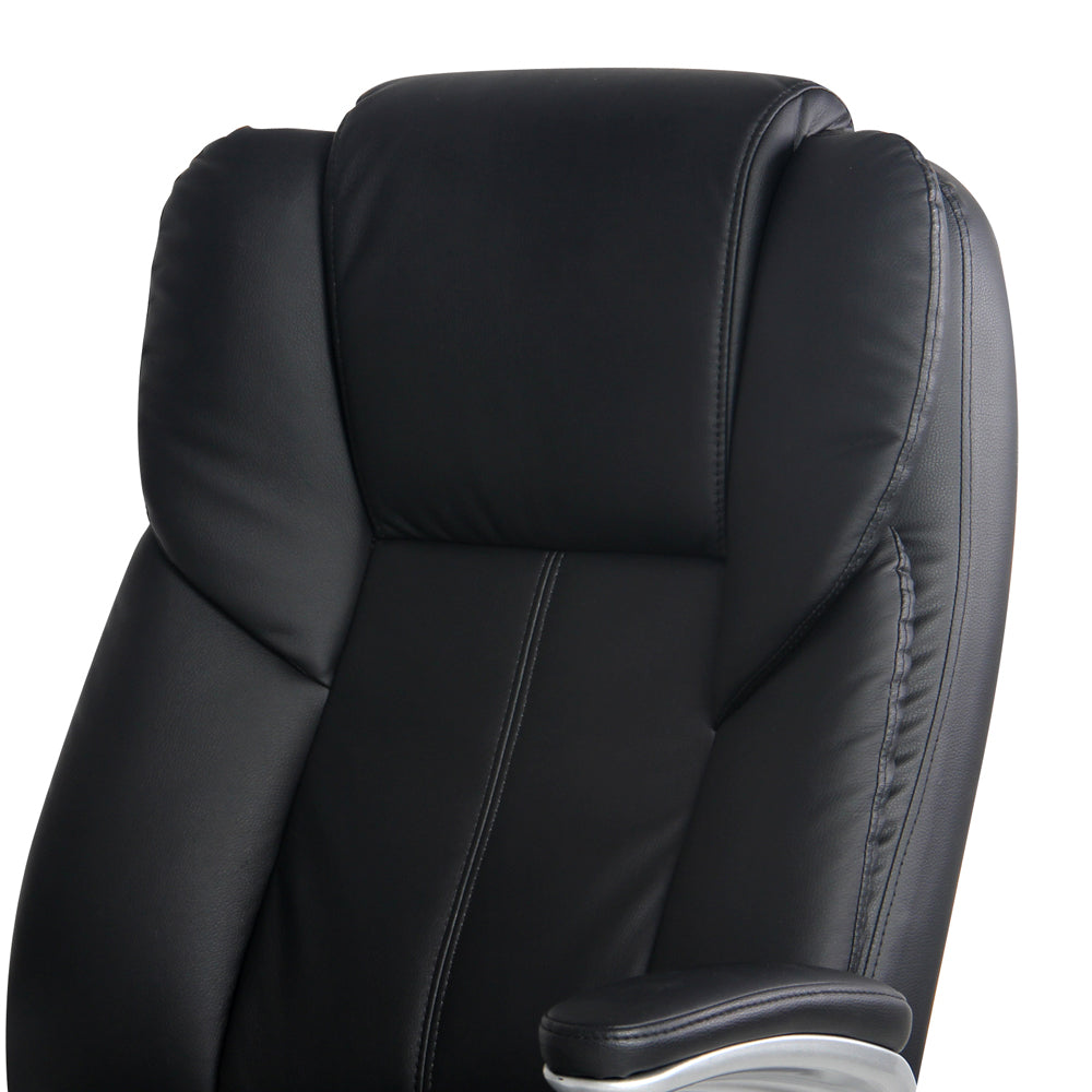 8 Point PU Leather Massage Chair - Black