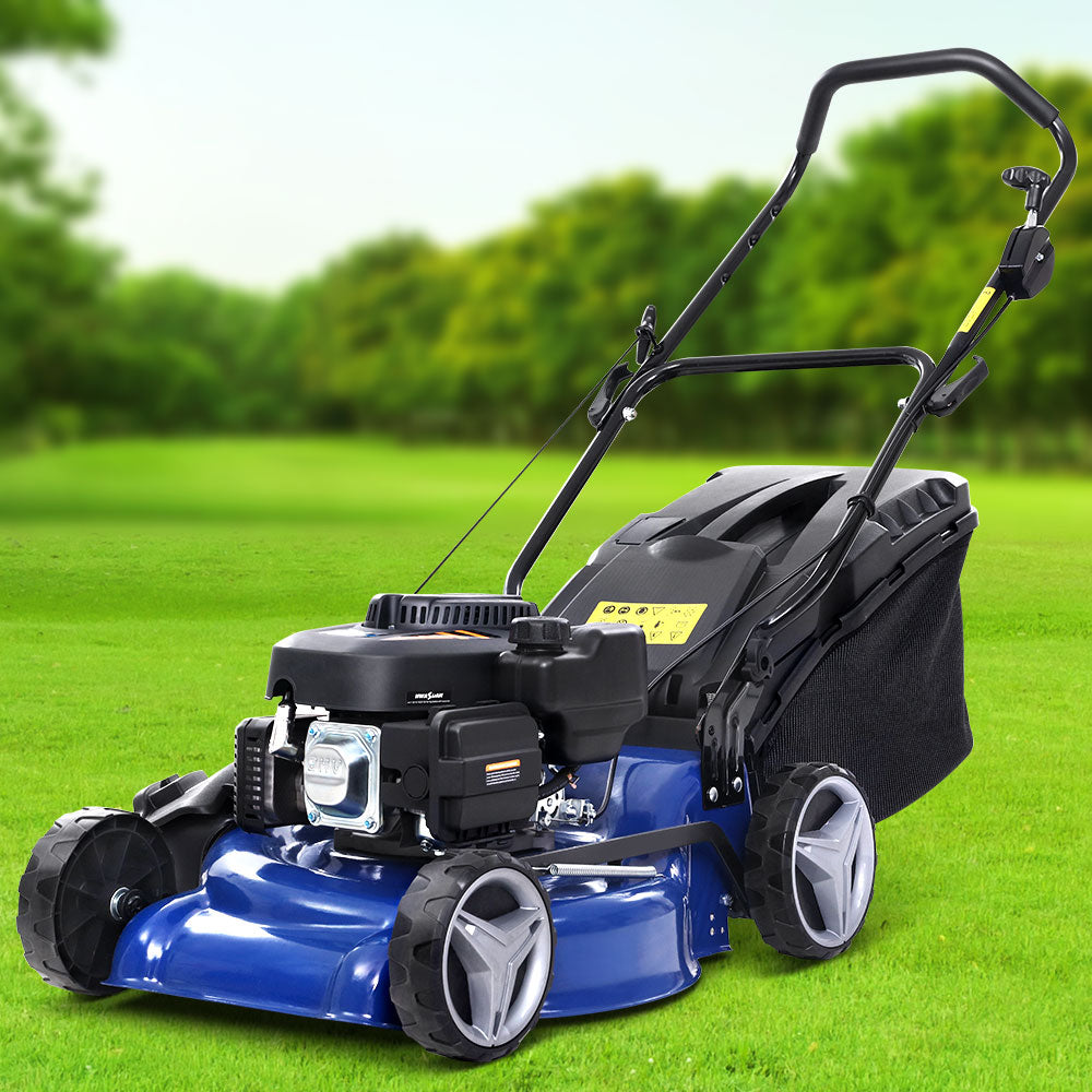 Lawn Mower 19 175cc Petrol Powered Push Lawnmower 4 Stroke 4-IN-1