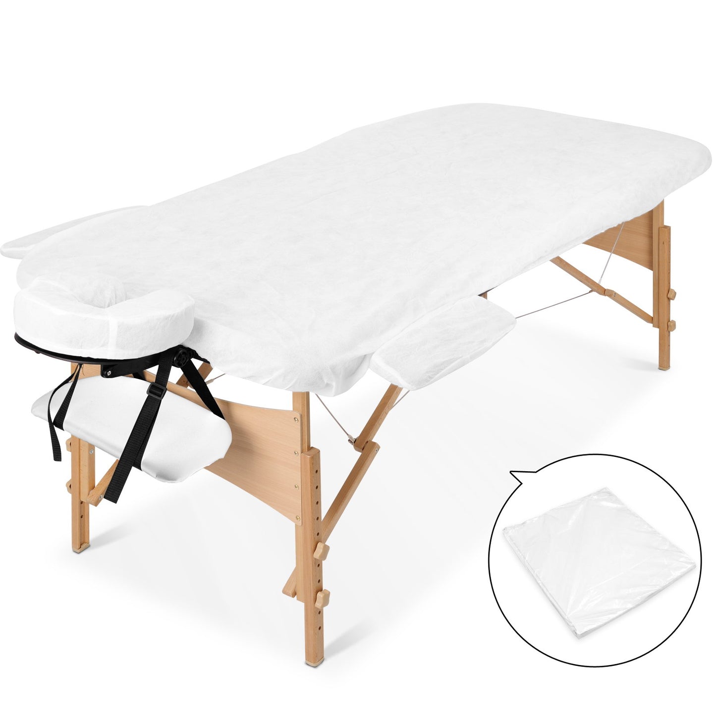 Zenses 3 Fold Portable Wood Massage Table - Black & Lime
