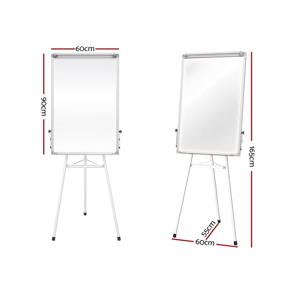 Mobile Whiteboard Portable Stand Tripod Magnetic Flipchart 60x90cm