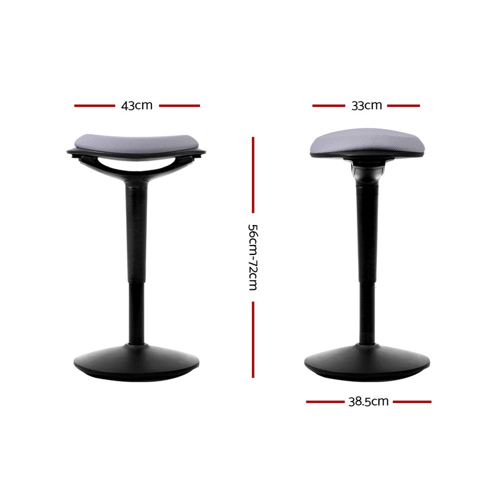 Sit Stand Stool Active Motion Stools Office Chair School For Standing Desk Grey