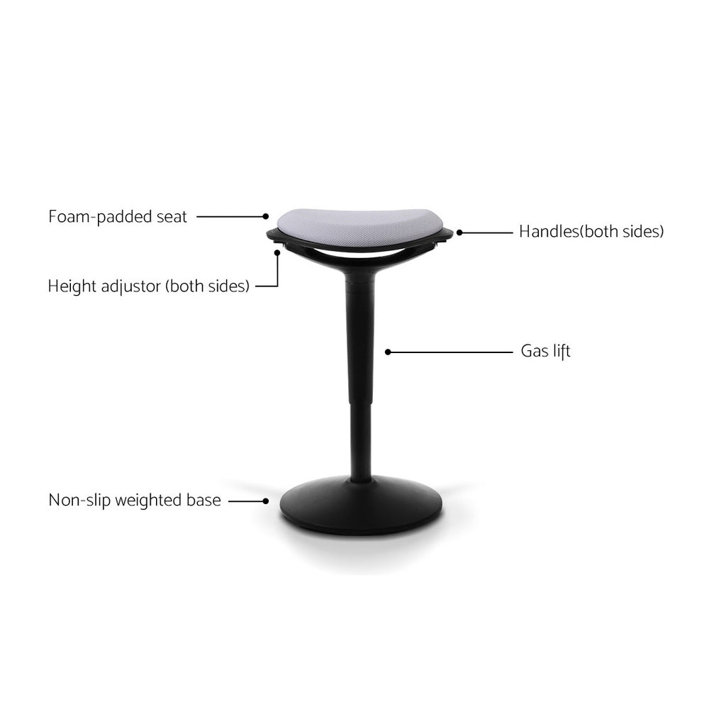Sit Stand Stool Active Motion Stools Office Chair School For Standing Desk Grey