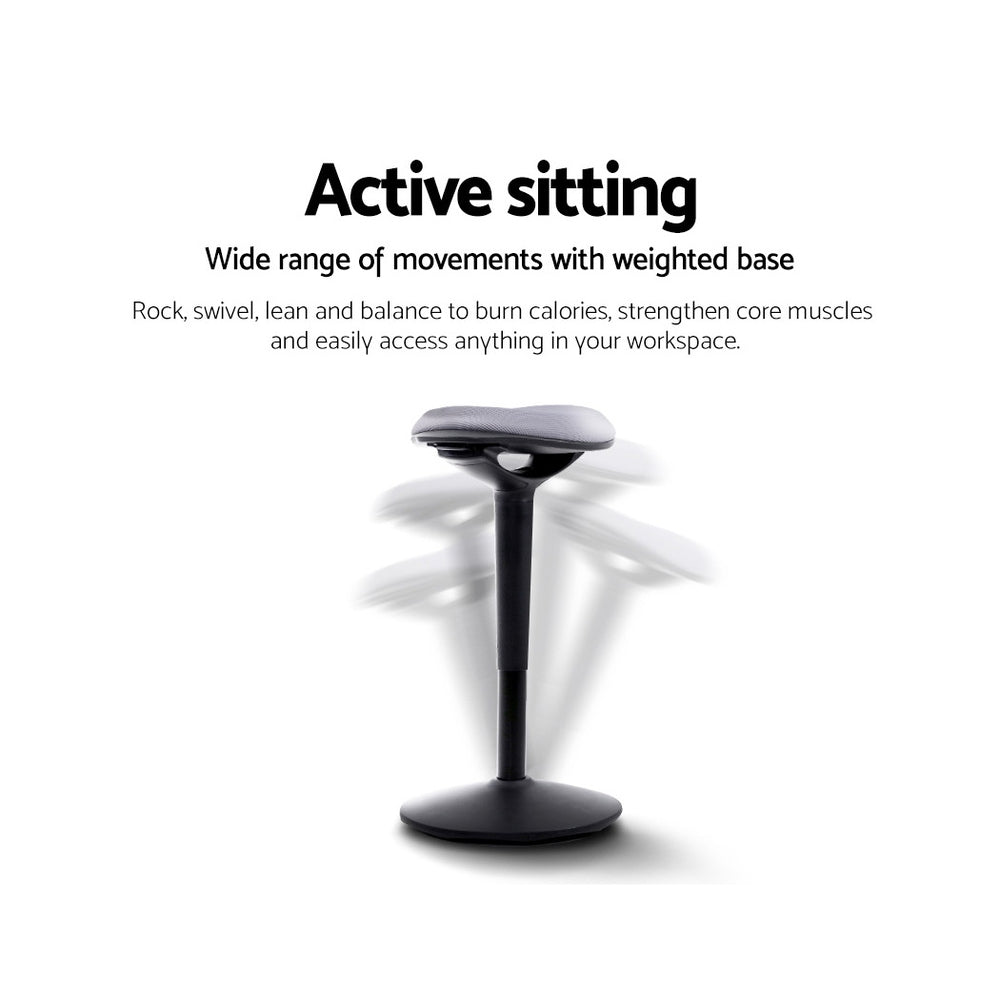 Sit Stand Stool Active Motion Stools Office Chair School For Standing Desk Grey