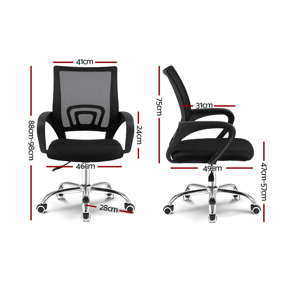 Artiss Office Chair Gaming Chair Computer Mesh Chairs Executive Mid Back Black
