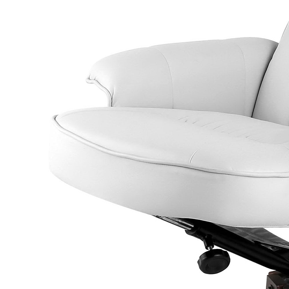 Artiss PU Leather Wood Armchair Recliner - White
