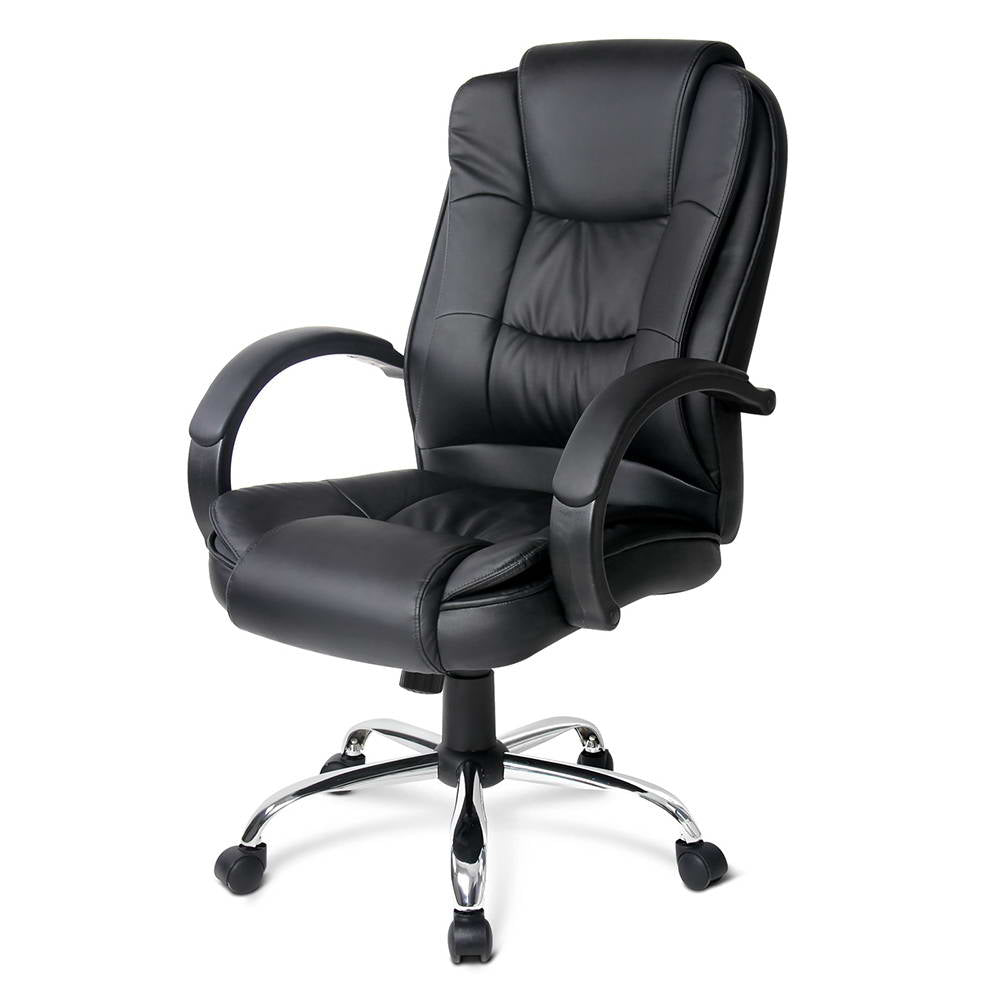 Artiss Office Chair Gaming Computer Chairs Executive PU Leather Seating Black