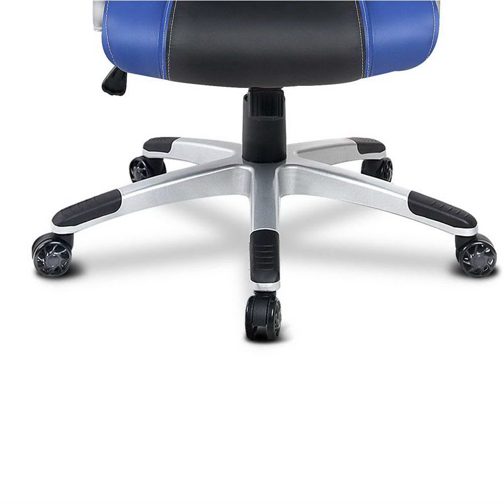 Artiss PU Leather Padded Office Desk Computer Chair - Blue