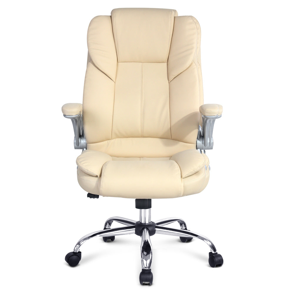 Artiss Kea Executive Office Chair Leather Beige