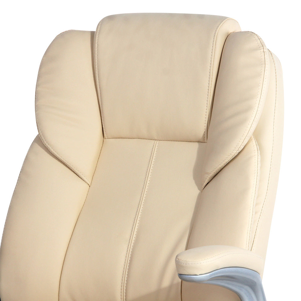 Artiss Kea Executive Office Chair Leather Beige