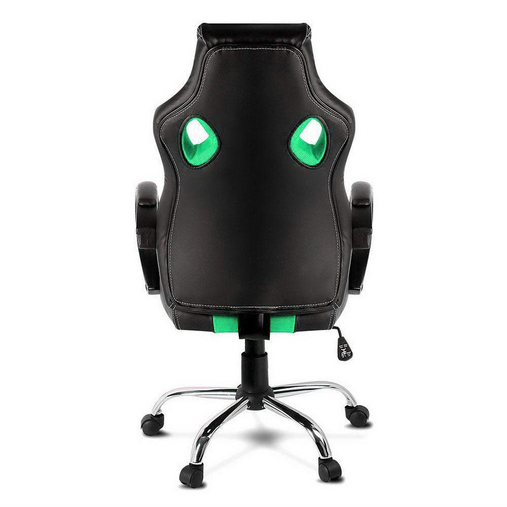 Racing Style PU Leather Office Desk Chair - Green