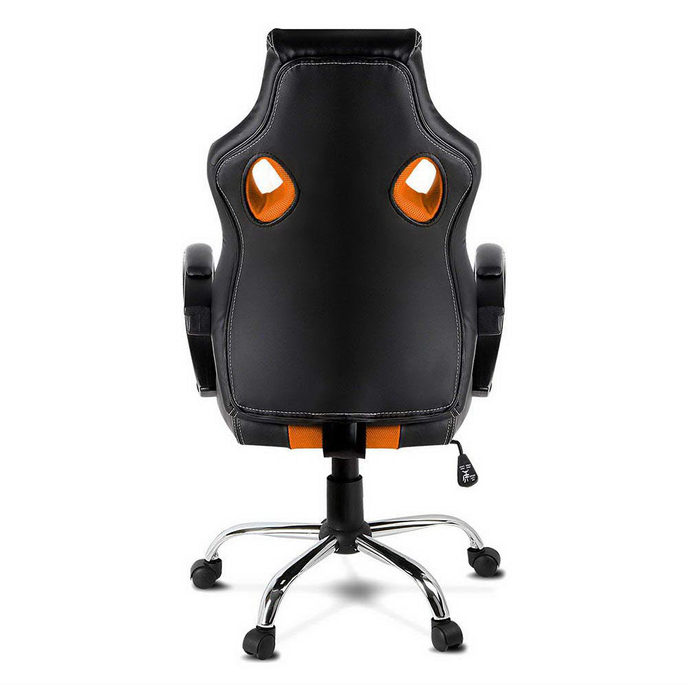 Racing Style PU Leather Office Desk Chair - Orange