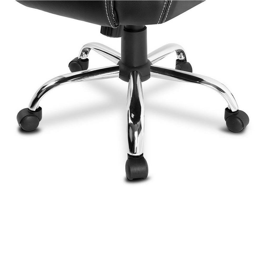 Racing Style PU Leather Office Desk Chair - Orange
