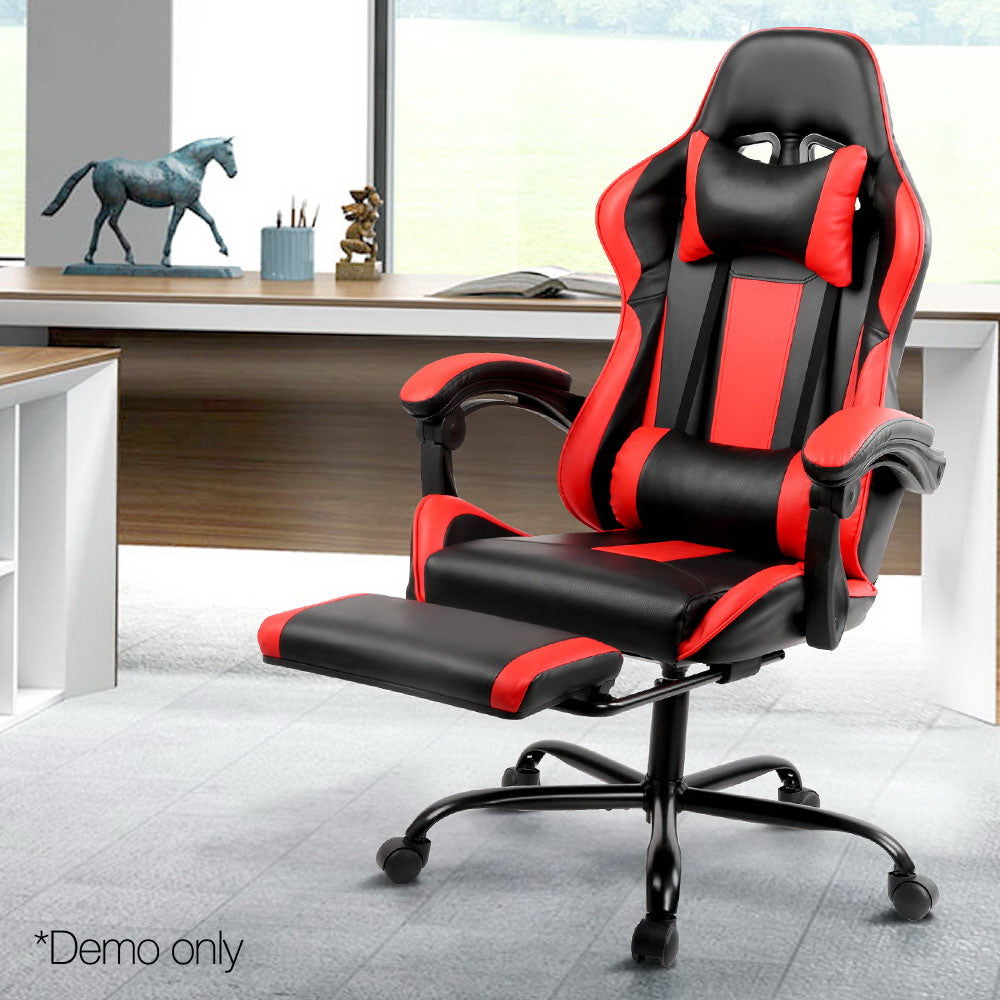 Gaming Office Chair Computer Seating Racer Black and Red