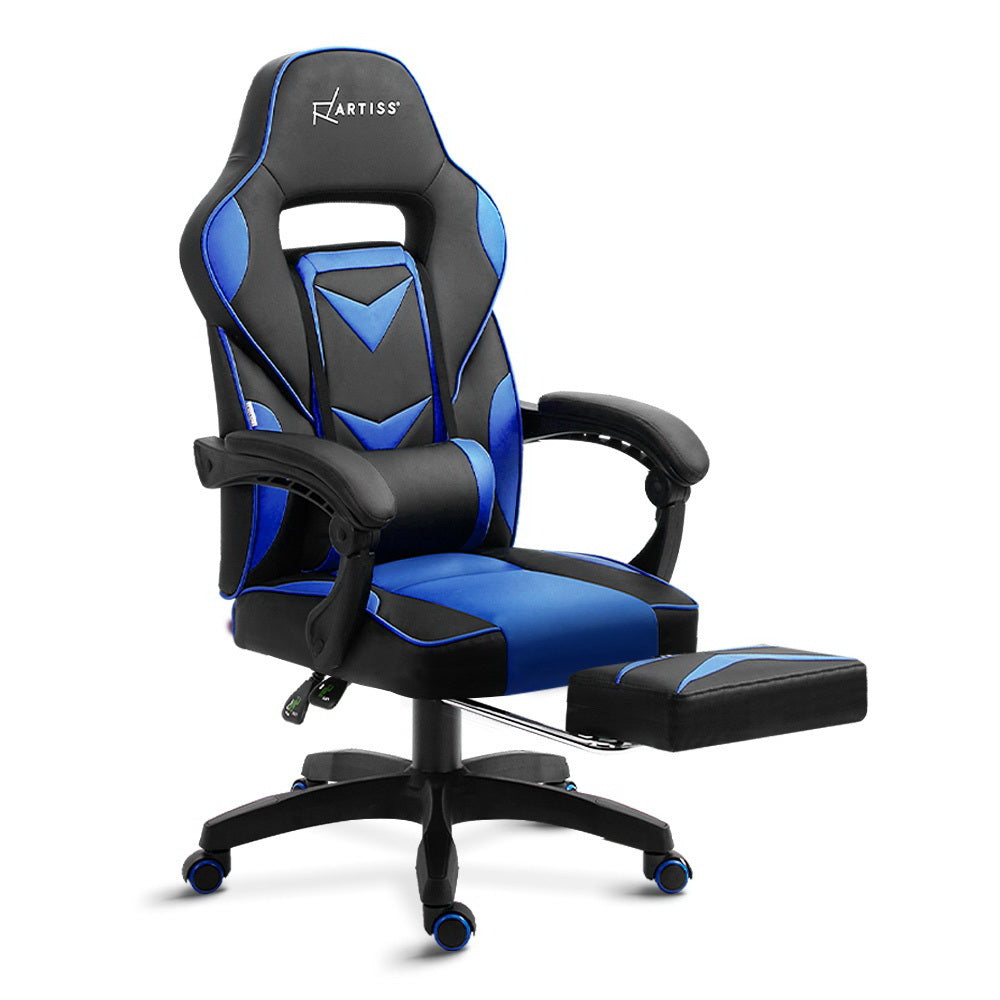 Artiss Office Chair Computer Desk Gaming Chair Study Home Work Recliner Black Blue