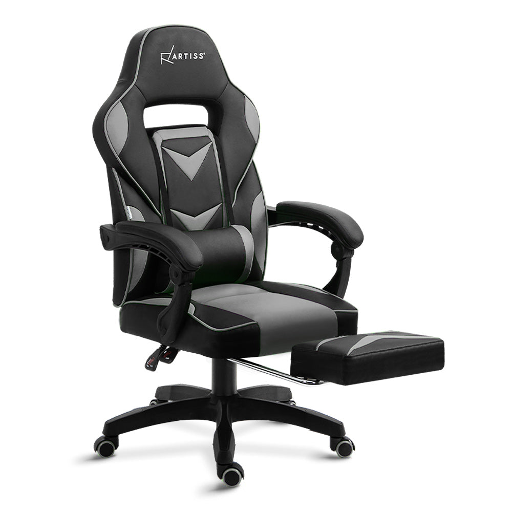 Artiss Office Chair Computer Desk Gaming Chair Study Home Work Recliner Black Grey