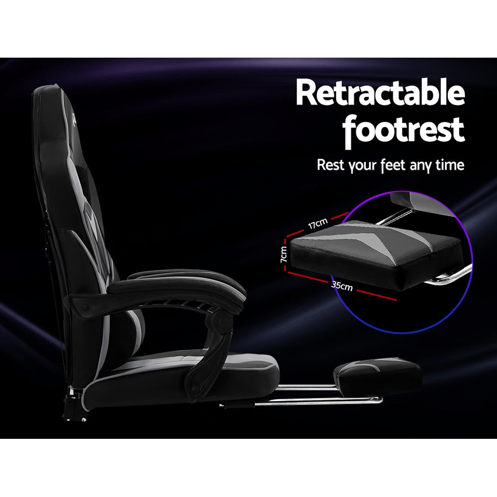 Artiss Office Chair Computer Desk Gaming Chair Study Home Work Recliner Black Grey