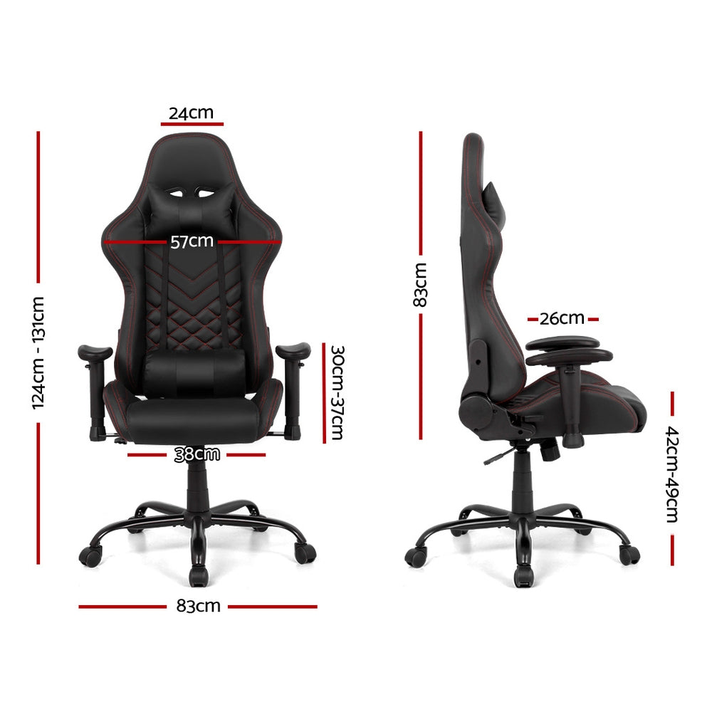 Artiss Gaming Office Chairs Computer Desk Racing Recliner Executive Seat Black