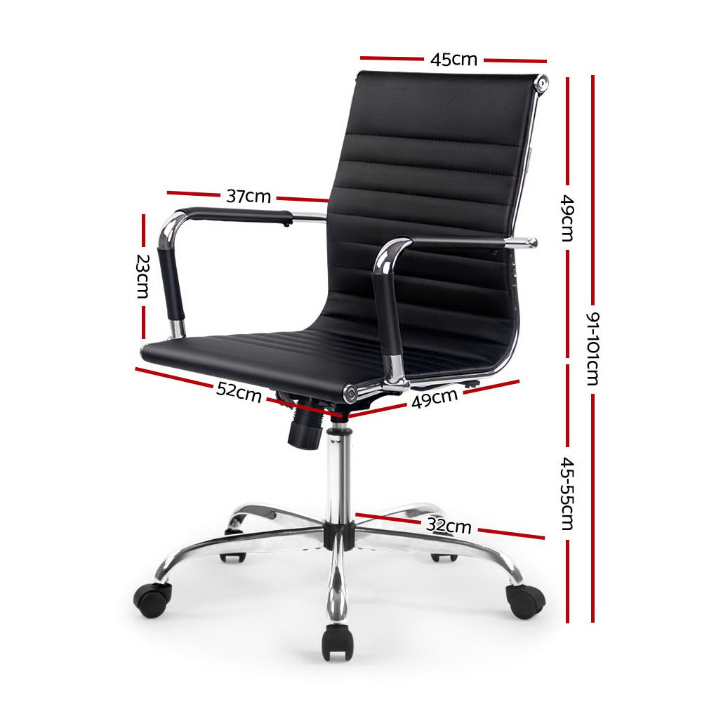 Artiss Gaming Office Chair Computer Desk Chairs Home Work Study Black Mid Back