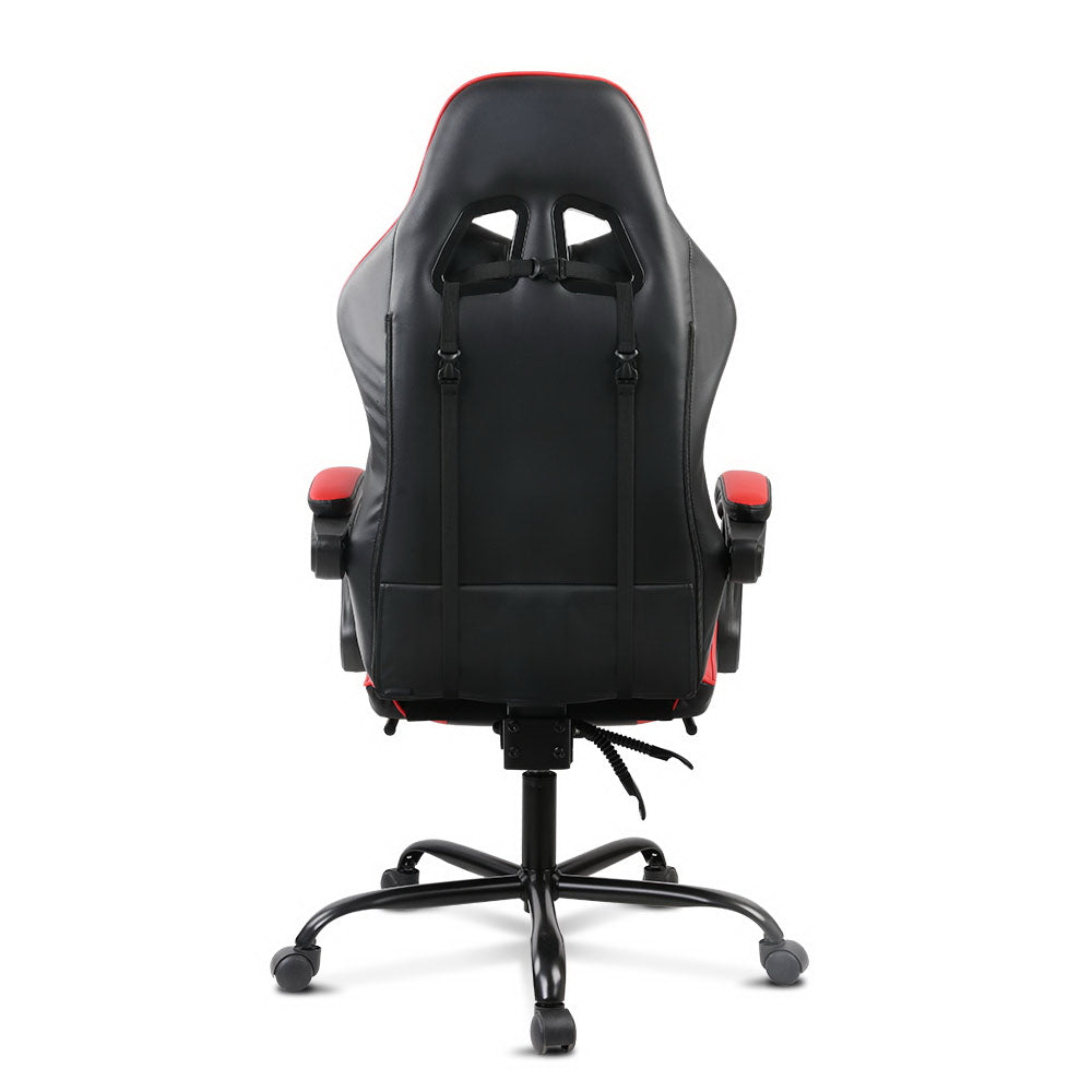 Reclining Office Desk Gaming Chair - Black and Red