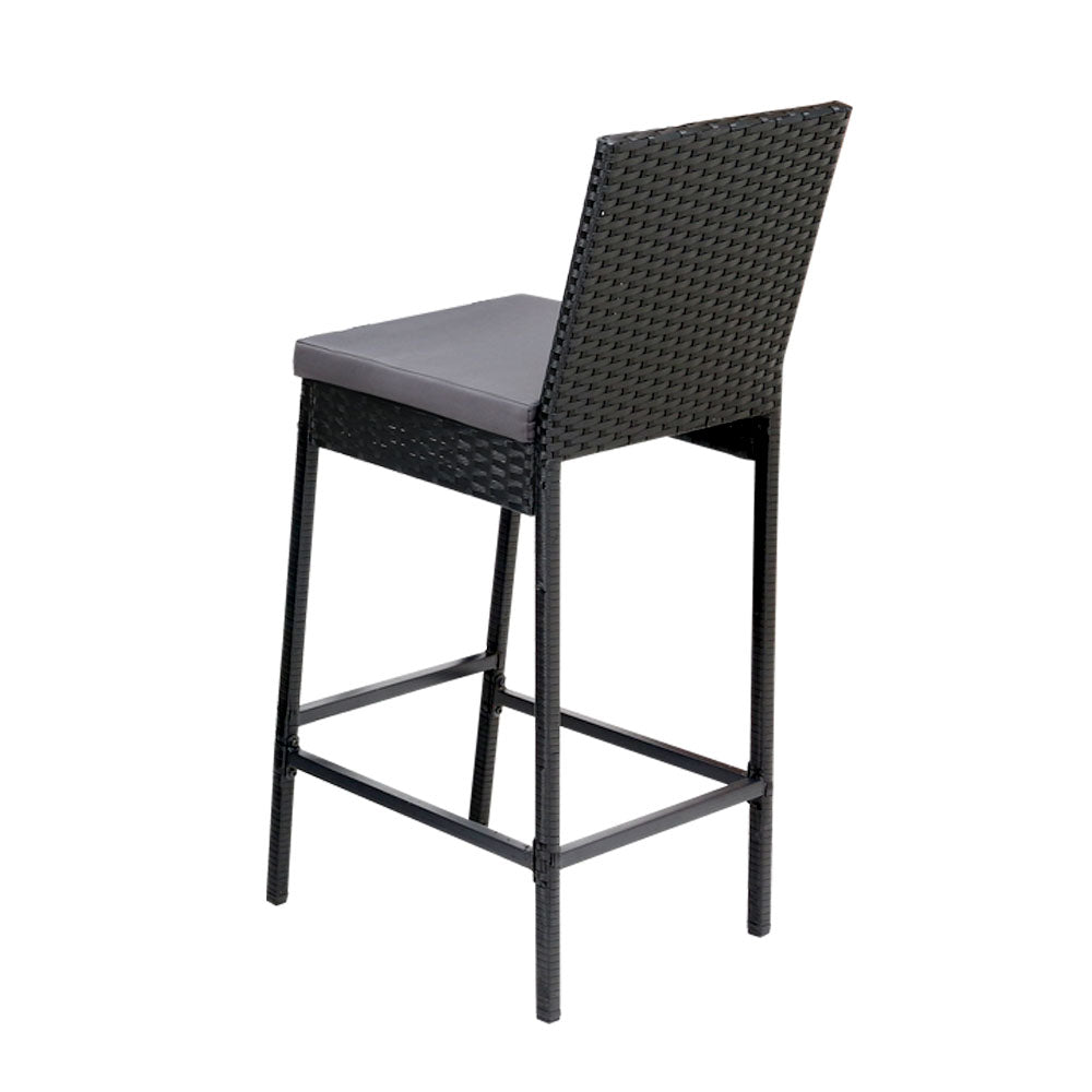 Gardeon Set of 4 Outdoor Bar Stools Dining Chairs Wicker Furniture