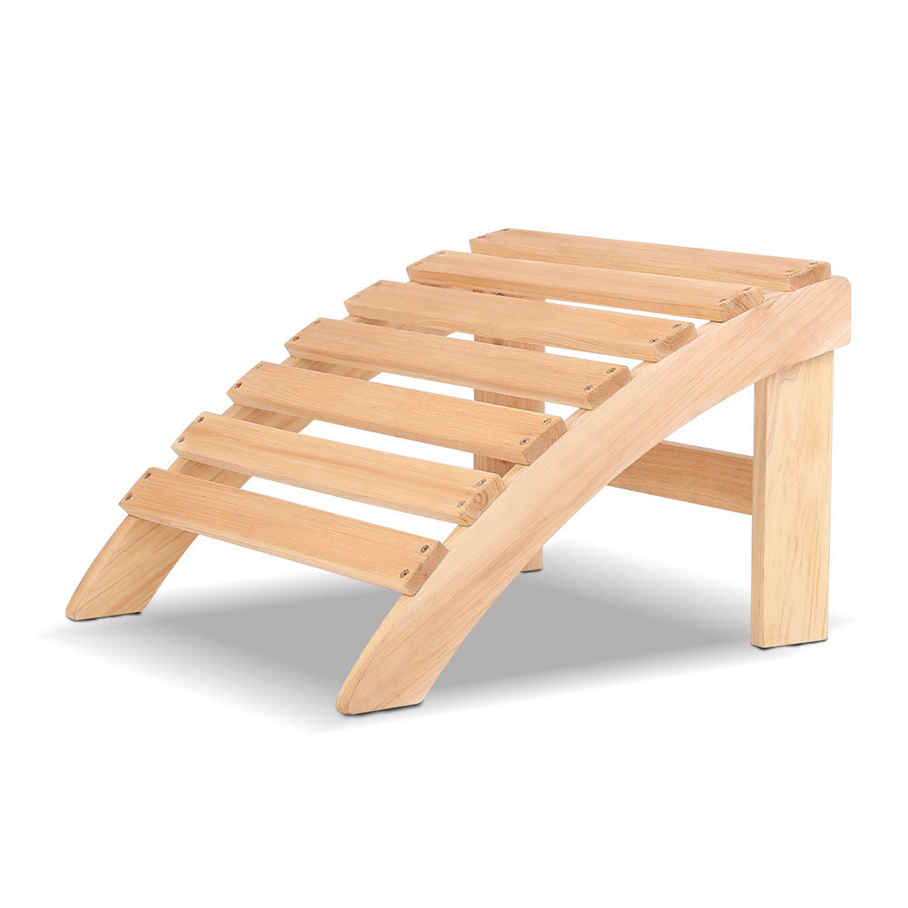 Gardeon 5pc Outdoor Adirondack Beach Chair Garden Table Set Wooden