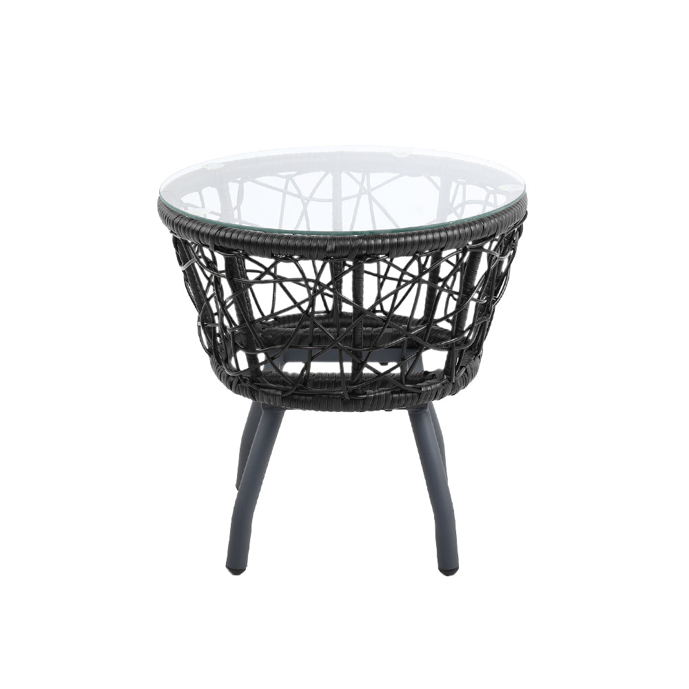 Gardeon Outdoor Patio Chair and Table - Black