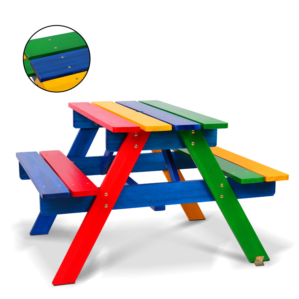 Keezi Kids Wooden Picnic Bench Set