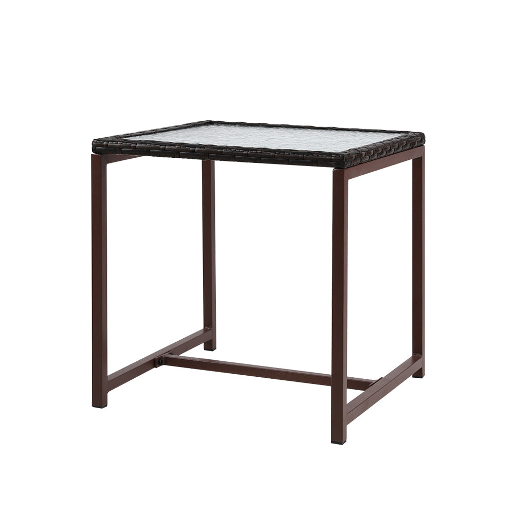 Gardeon Outdoor Chair Rocking Set - Brown