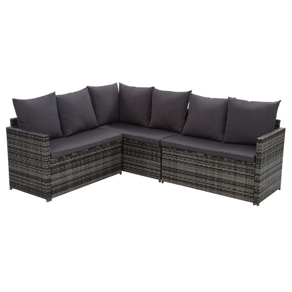 Gardeon Outdoor Furniture Dining Setting Sofa Set Lounge Wicker 9 Seater Mixed Grey