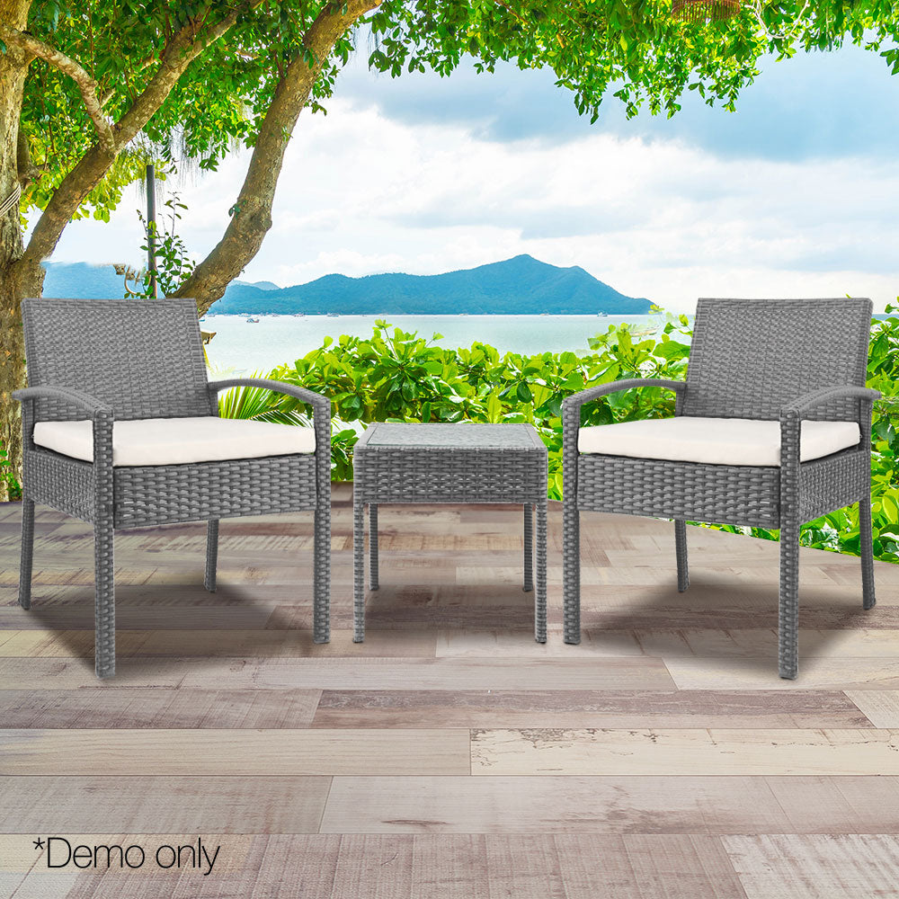 Gardeon 3-piece Outdoor Set - Grey