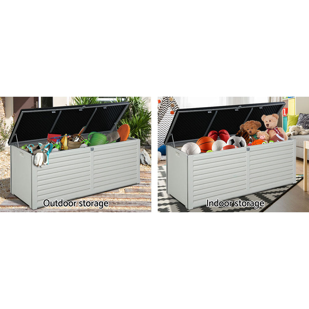 Gardeon Outdoor Storage Box Bench Seat Toy Tool Sheds 390L