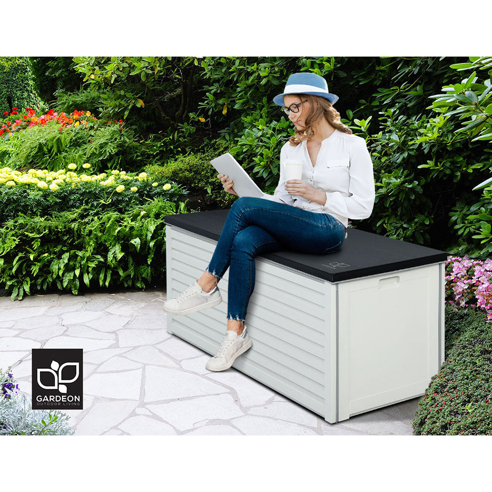 Gardeon Outdoor Storage Box Bench Seat Toy Tool Sheds 390L