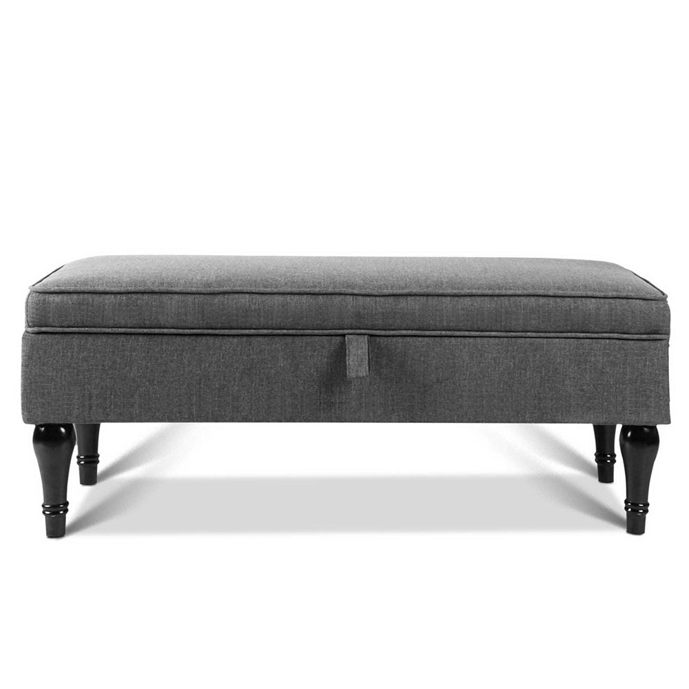 Artiss Fabric Storage Ottoman - Grey