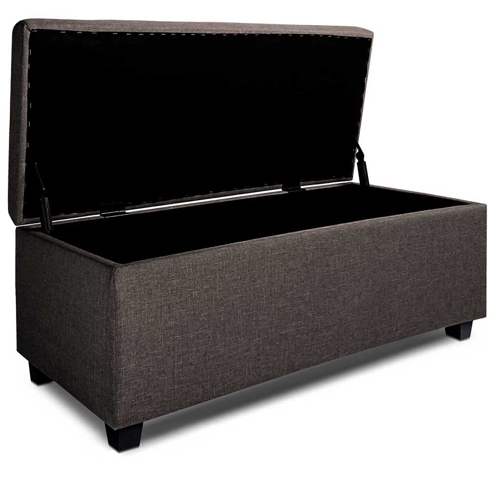 Artiss Large Fabric Storage Ottoman - Brown