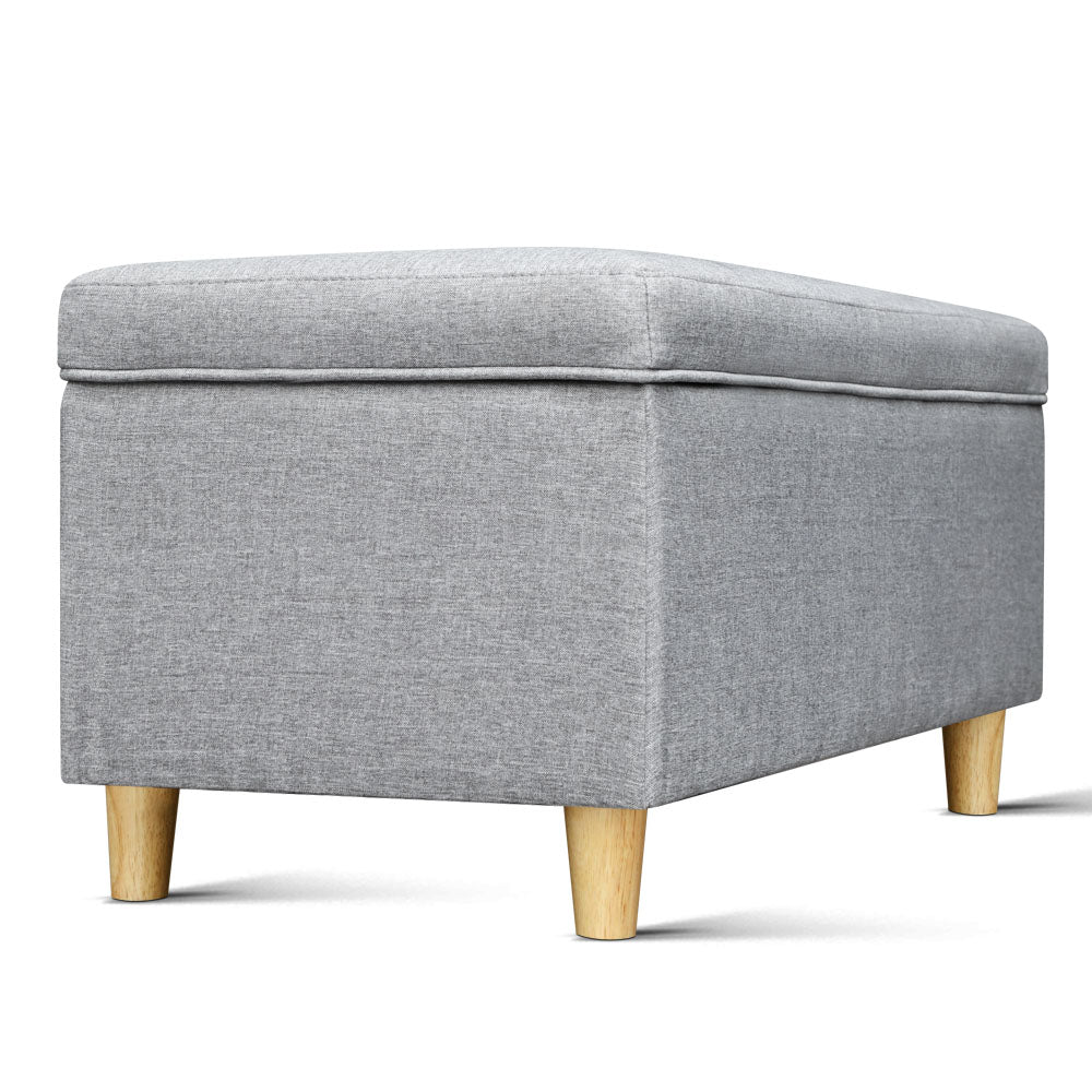 Artiss Kids Storage Ottoman - Light Grey