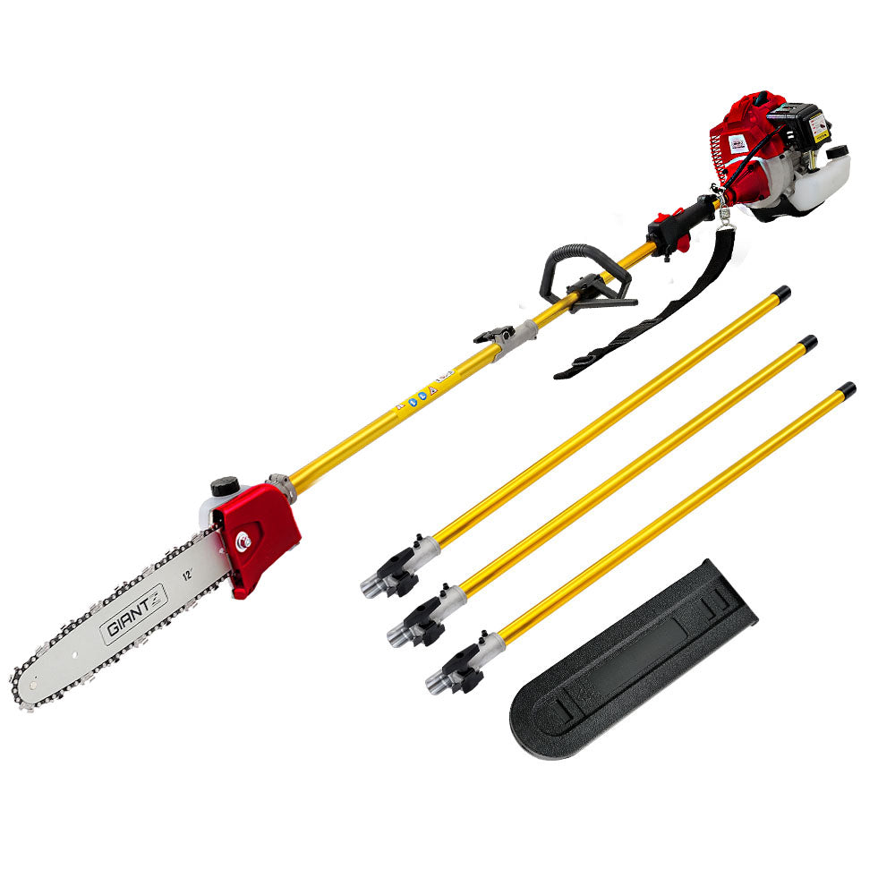 Giantz Pole Chainsaw Brush Cutter Tree 75cc Hedge Pruner Petrol Brush Long