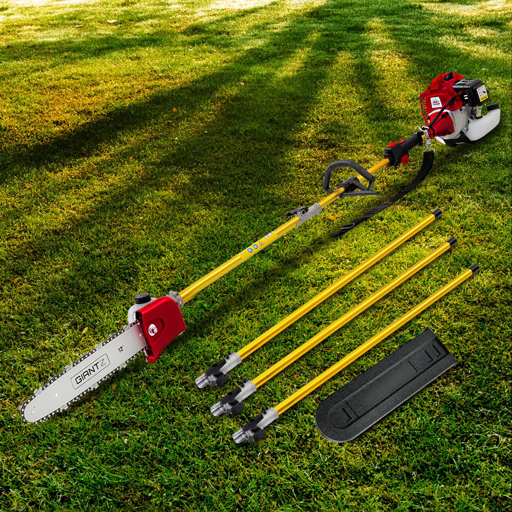 Giantz Pole Chainsaw Brush Cutter Tree 75cc Hedge Pruner Petrol Brush Long