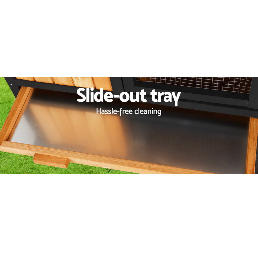 i.Pet Rabbit Hutch Hutches Large Metal Run Wooden Cage Waterproof Outdoor Pet House Chicken Coop Guinea Pig Ferret Chinchilla Hamster 165cm x 52cm x 86cm