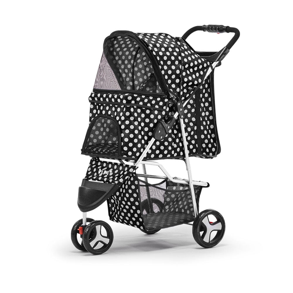 i.Pet Pet Stroller Dog Cage Foldable Pram Spot 3 Wheels