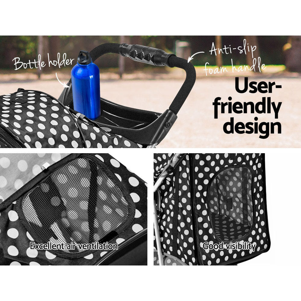 i.Pet Pet Stroller Dog Cage Foldable Pram Spot 3 Wheels