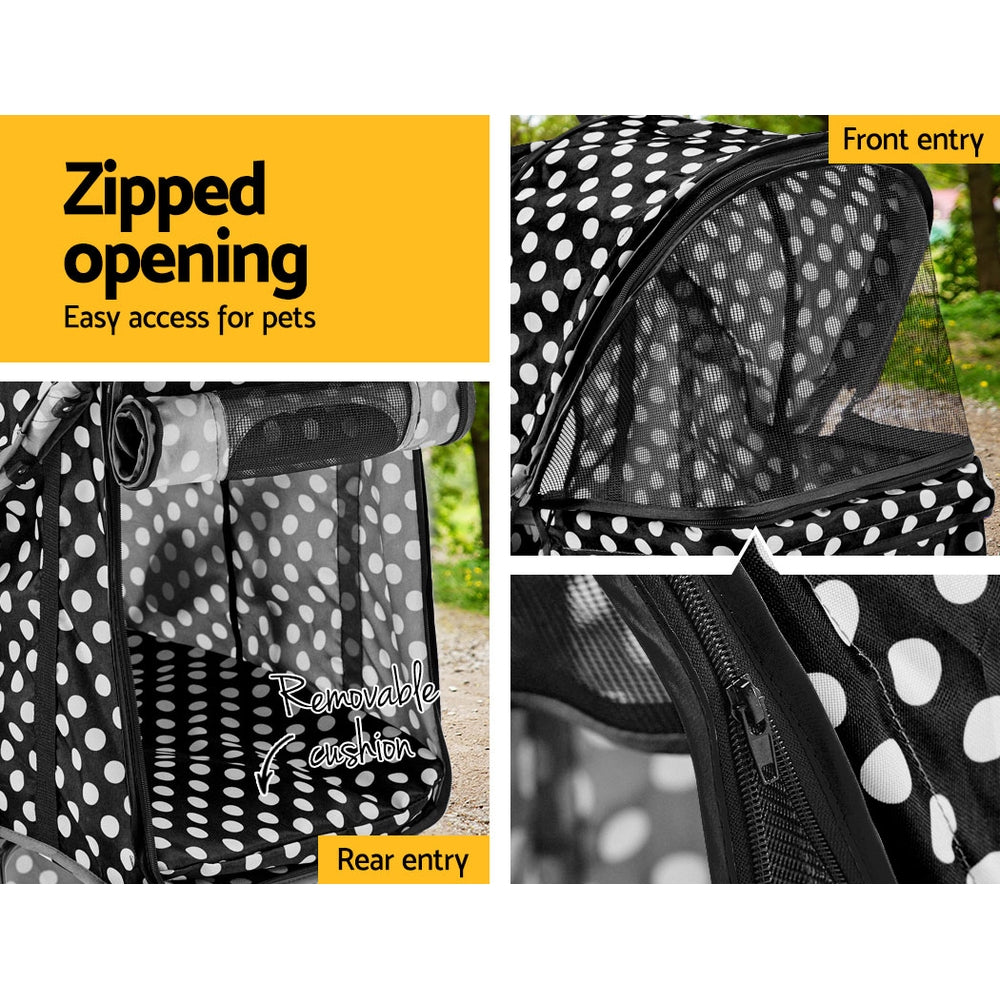 i.Pet Pet Stroller Dog Cage Foldable Pram Spot 3 Wheels