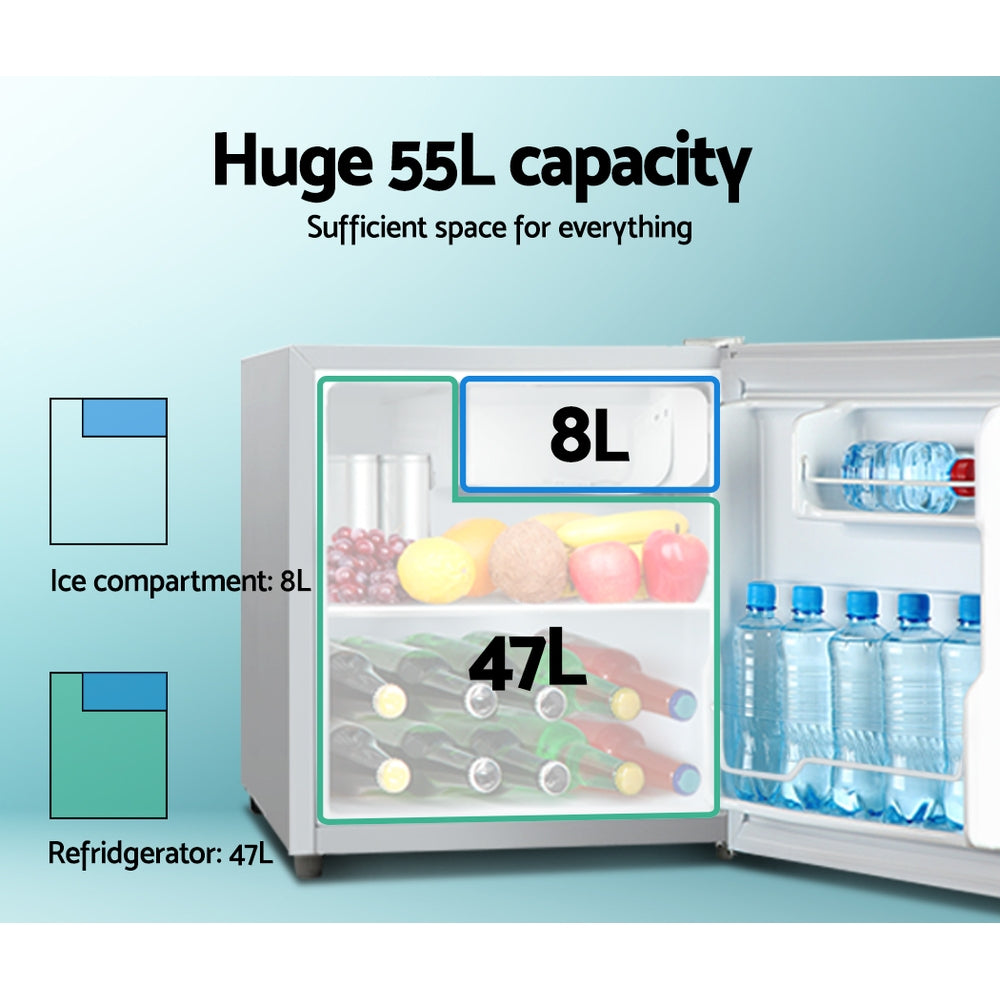 Glacio 55L Portable Bar Fridge Freezer Fridges Cooler 12V/24V/240V Caravan Camp