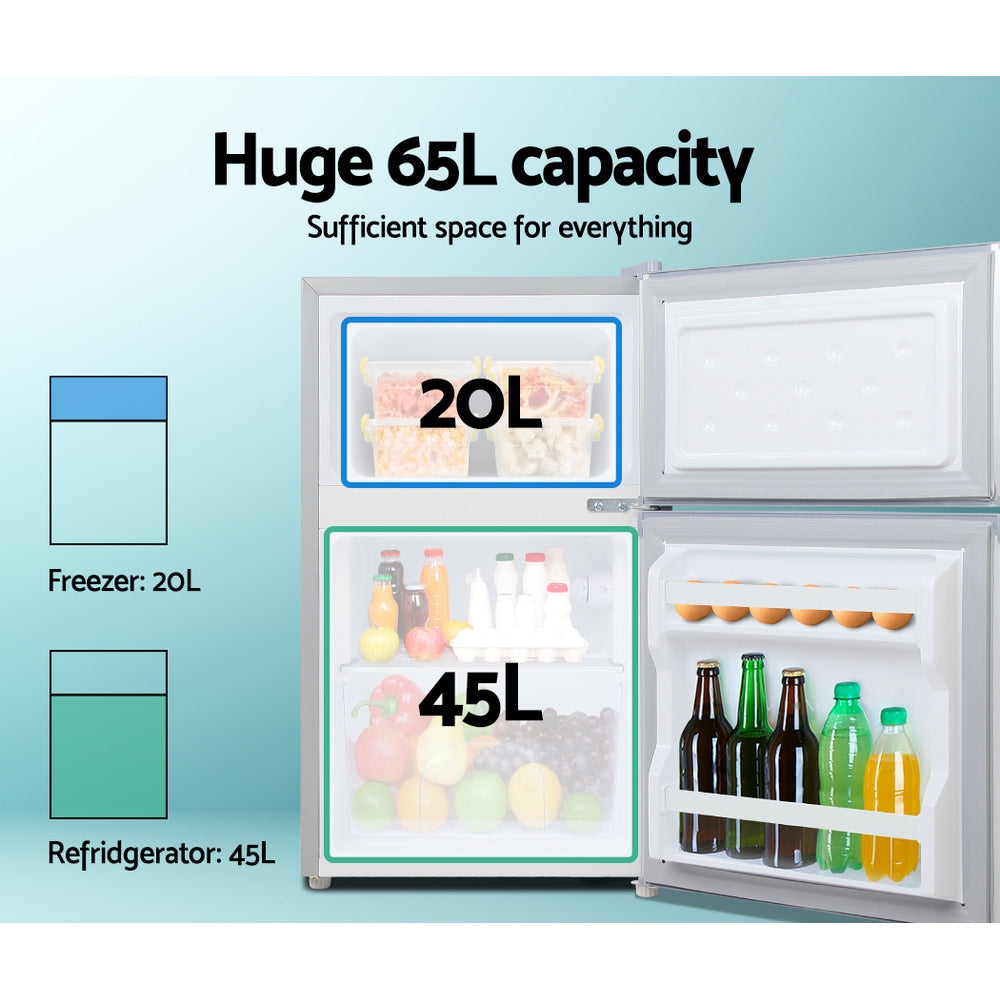 Glacio 65L Portable Bar Fridge Freezer Fridges Cooler 12V/24V/240V Caravan Camp