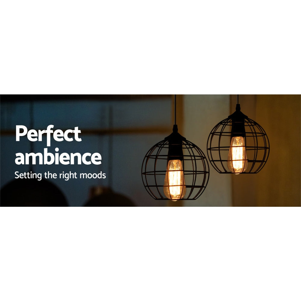 Artiss Pendant Light Metal Round Black