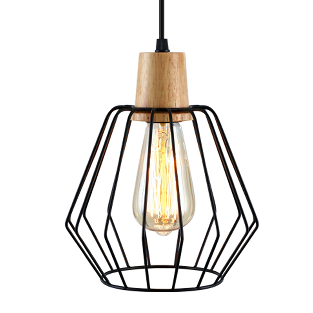 Artiss Pendant Light Wood and Metal Black
