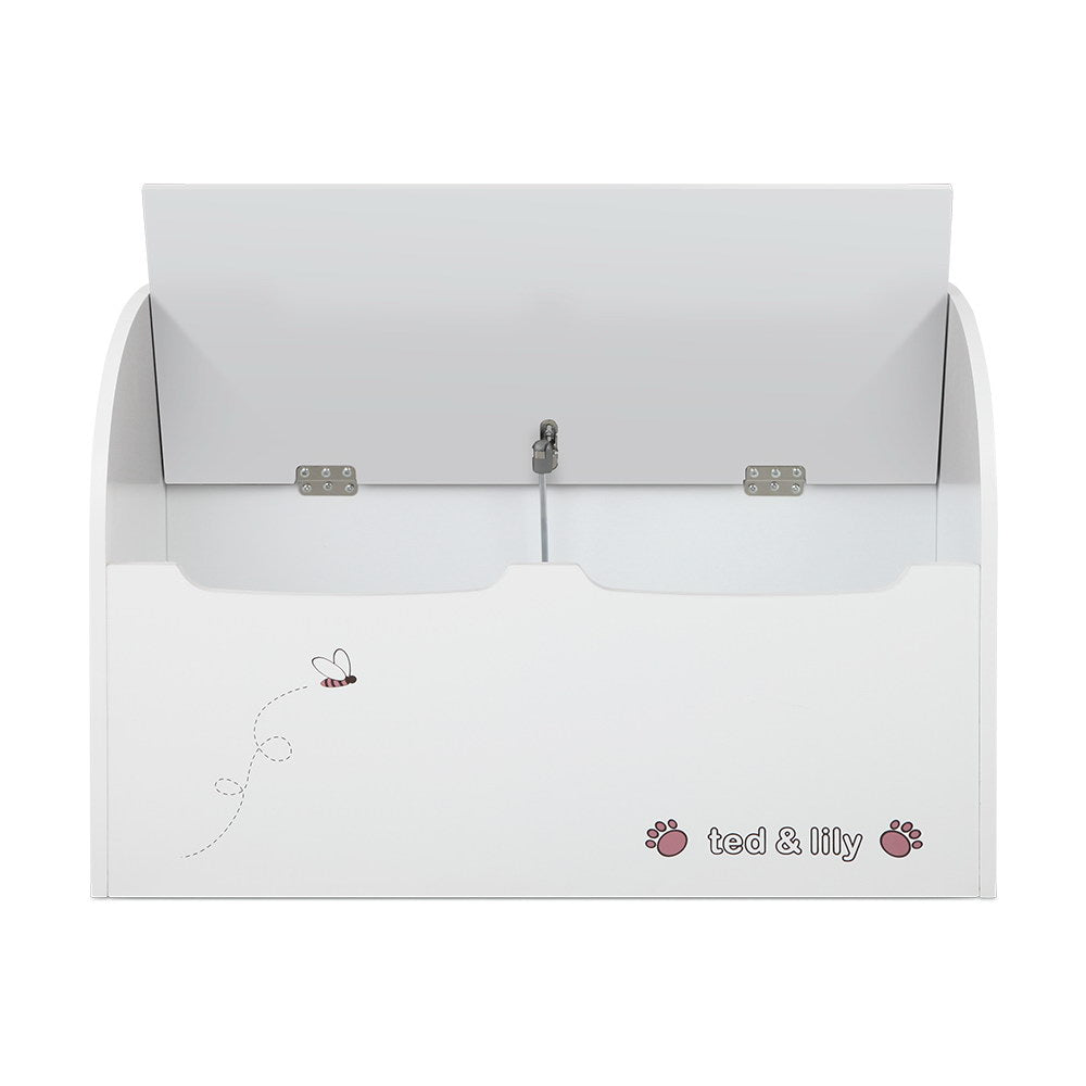 Keezi Kids Storage Box Bench - White & Brown