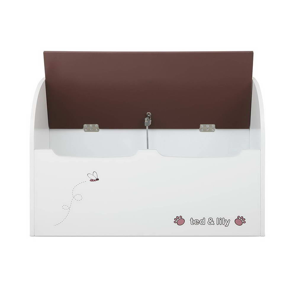 Keezi Kids Storage Box Bench - White & Brown
